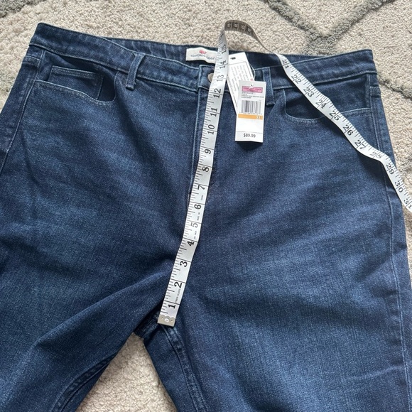 🎉 SALE 🎉 NWT Vineyard Vines Straight High Rise Crop Women's Dark Blue Jeans - Picture 7 of 15